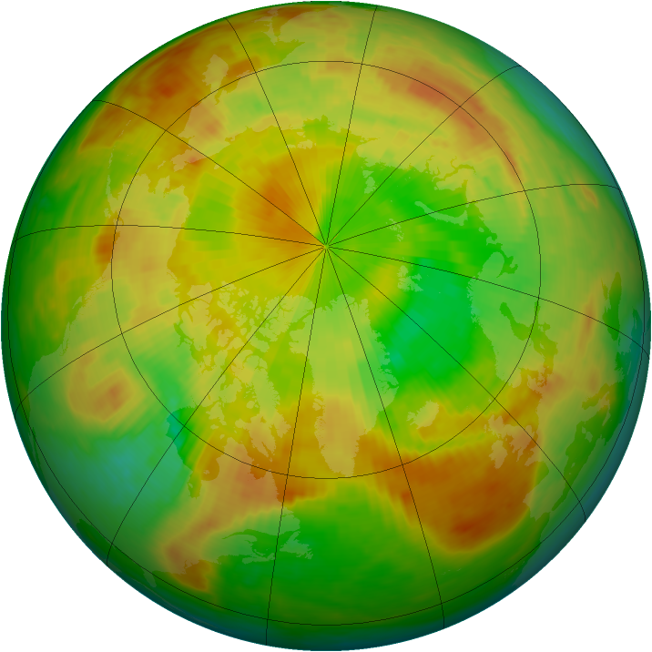 Arctic ozone map for 01 June 1984